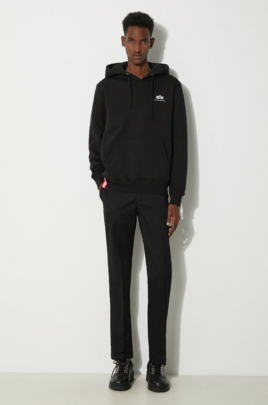 Alpha Industries sweatshirt Basic Hoody Small Logo 196318.03 black AA00