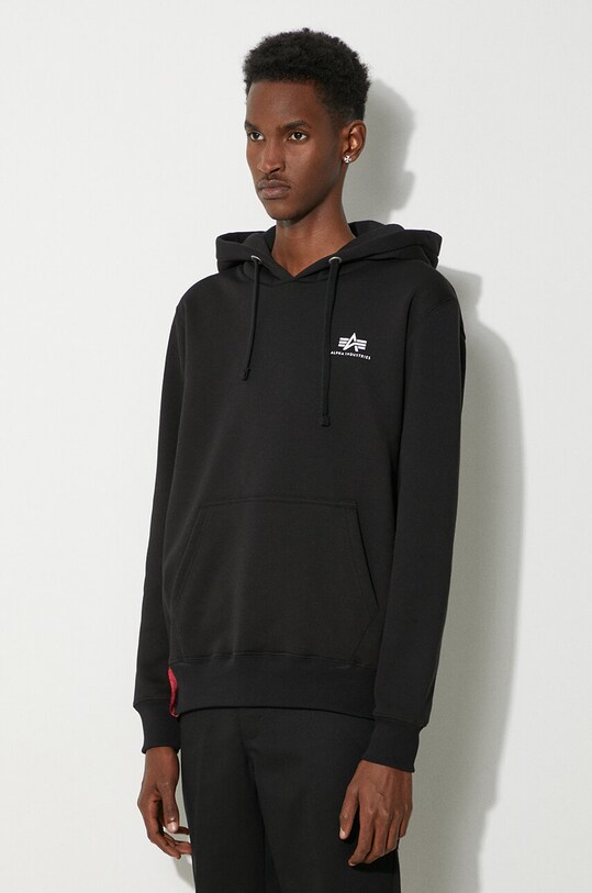 Alpha Industries sweatshirt Basic Hoody Small Logo black 196318.03