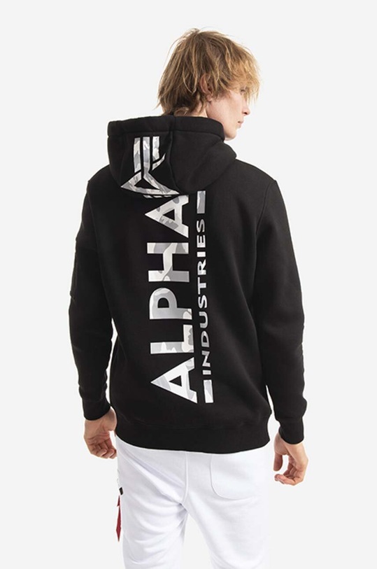 Clothing Alpha Industries sweatshirt Back Print 178318CP.615 black