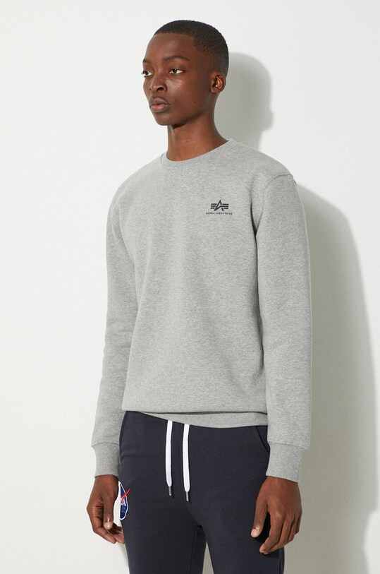 Alpha Industries sweatshirt Basic Sweater Small Logo gray 188307.17