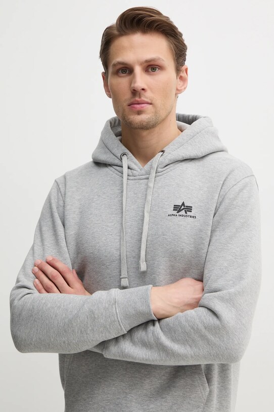 Кофта Alpha Industries Basic с капюшоном серый 196318.17