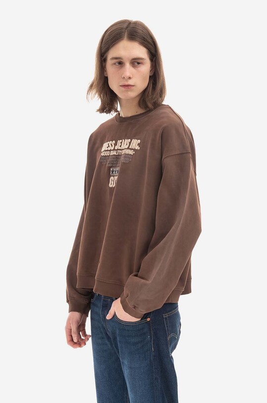 Хлопковая кофта Guess M2BQ03.KBB40 коричневый