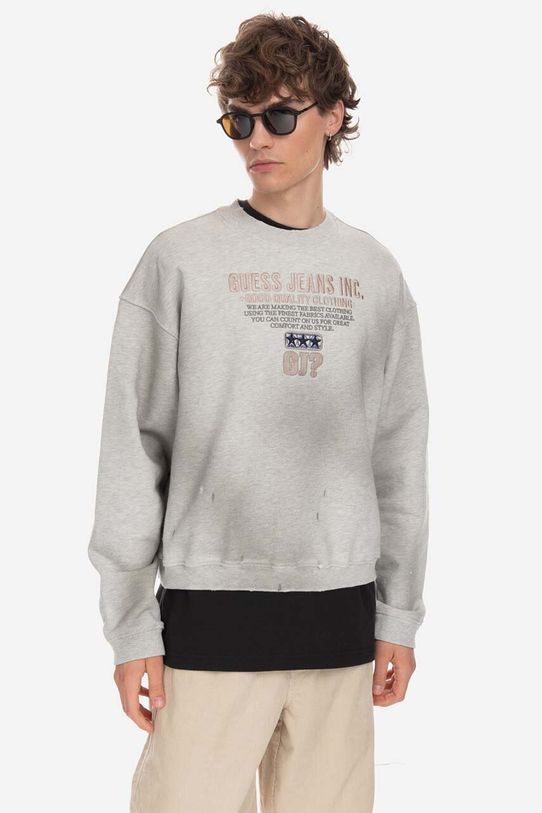Бавовняна кофта Guess M2BQ03.KBB40 сірий