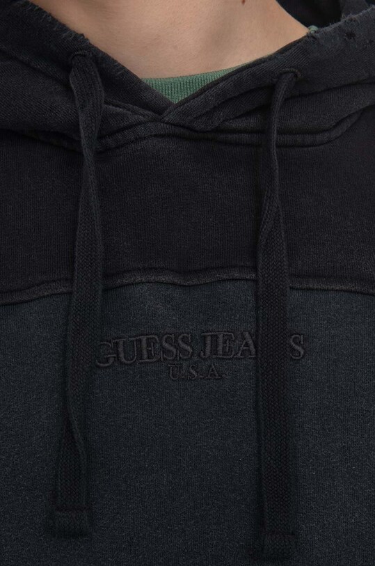 Guess hanorac de bumbac negru M2BQ02.KBB40