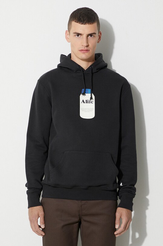 Alife cotton sweatshirt all-over print black ALIFW20.36