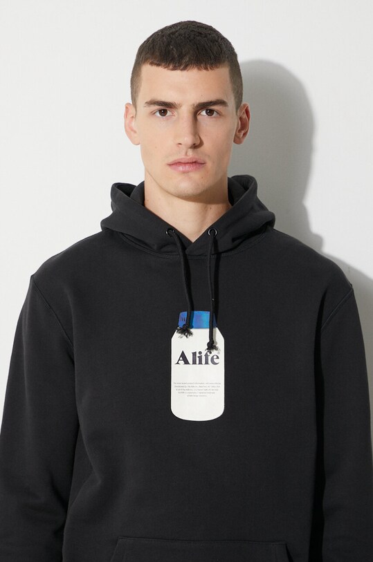 Alife bluza bawełniana Collegiate Hoodie ALIFW20.36 czarny