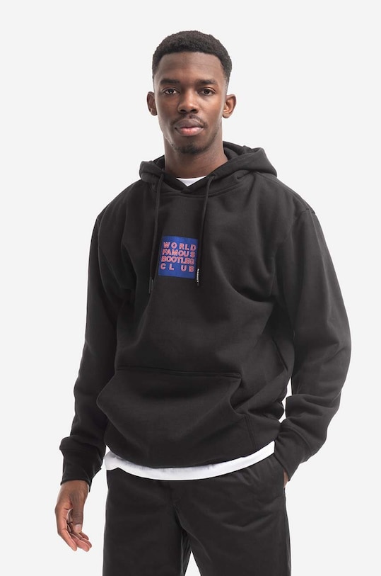 Бавовняна кофта Market World Famous Bootleg Club Hoodie надрук чорний 397000398.0001