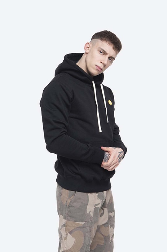 Bavlnená mikina Wood Wood Ian Double A 10005600-2424 Black 10005600.2424 čierna