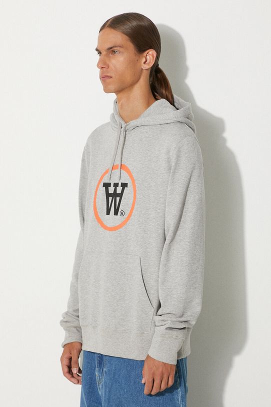 Памучен суичър Wood Wood Ian Hoodie 10135605-2424 GREY MELANGE