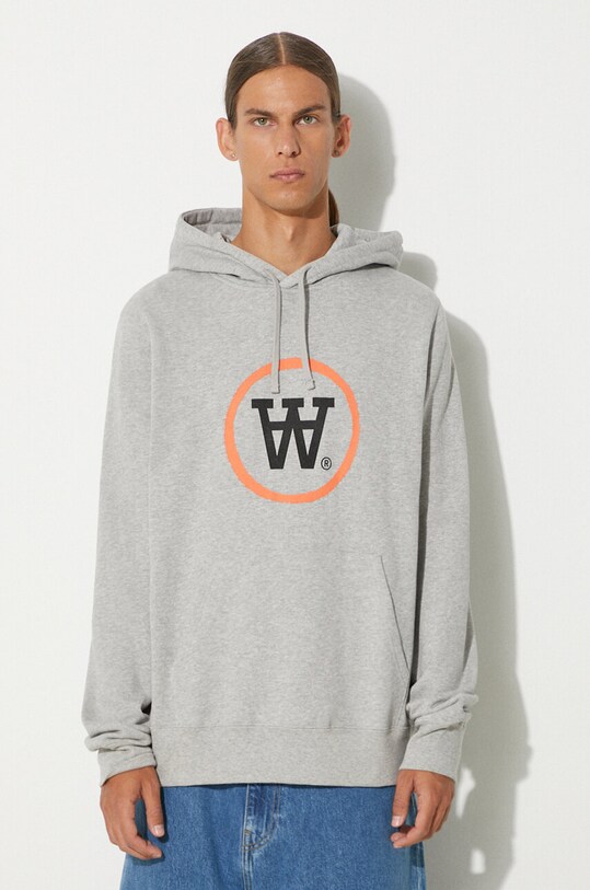 Ρούχα Βαμβακερή μπλούζα Wood Wood Ian Hoodie 10135605.2424 γκρί