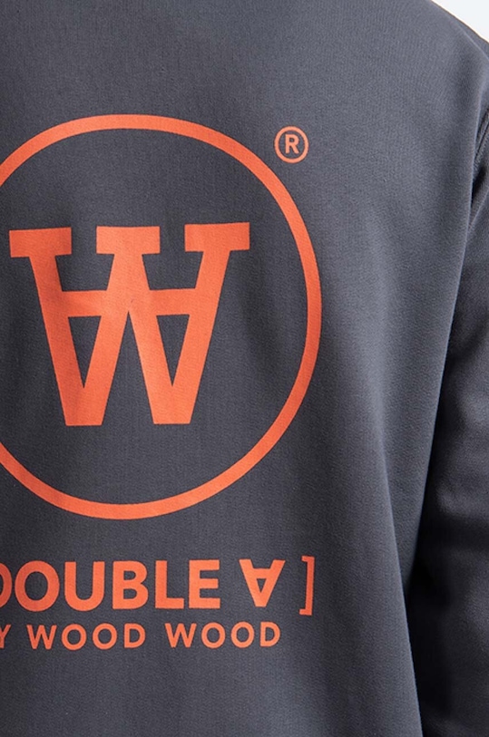 Wood Wood bluza bawełniana Ian Hoodie szary 10135605.2424