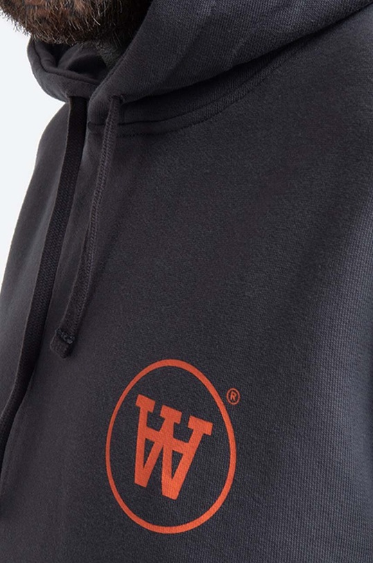 Wood Wood bluza bawełniana Ian Hoodie 10135605.2424 szary