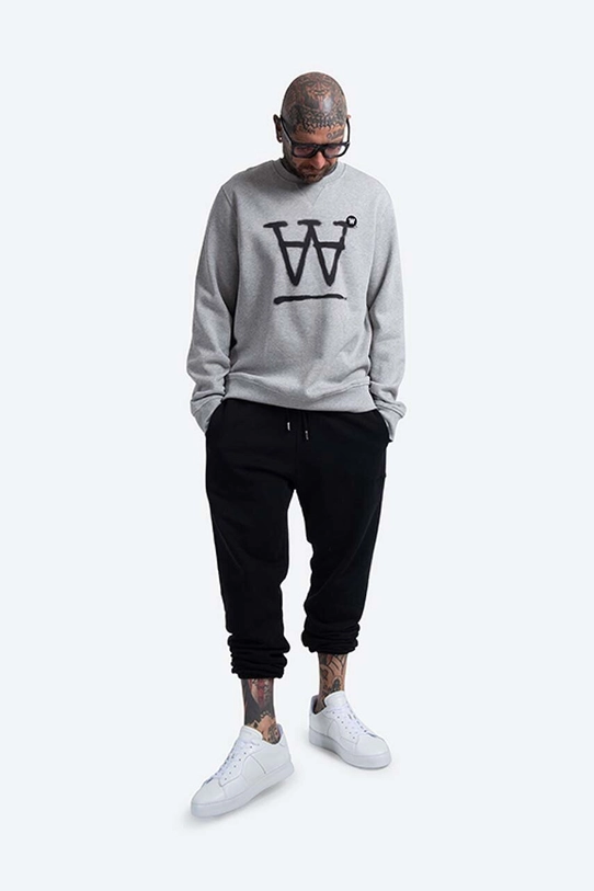 Хлопковая кофта Wood Wood Tye Sweatshirt 10135606.2424 серый AA00