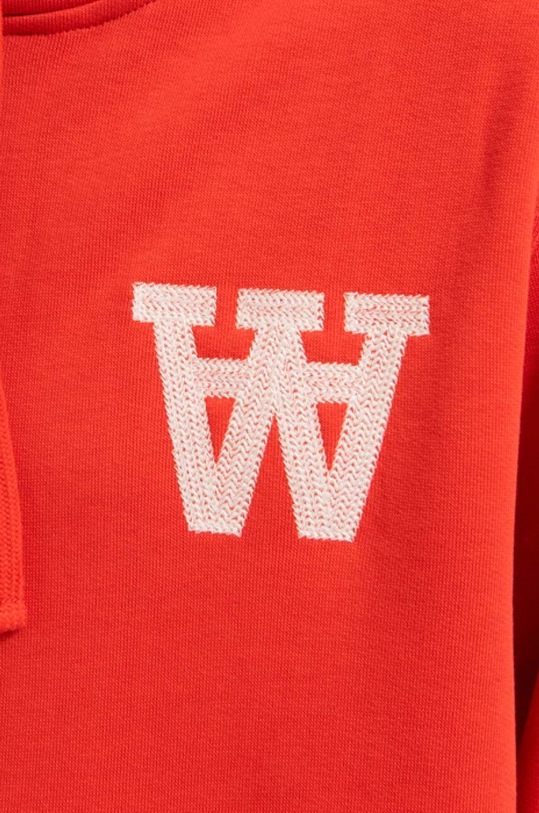 Wood Wood bluza bawełniana Ian AA Hoodie czerwony 10295600.2424