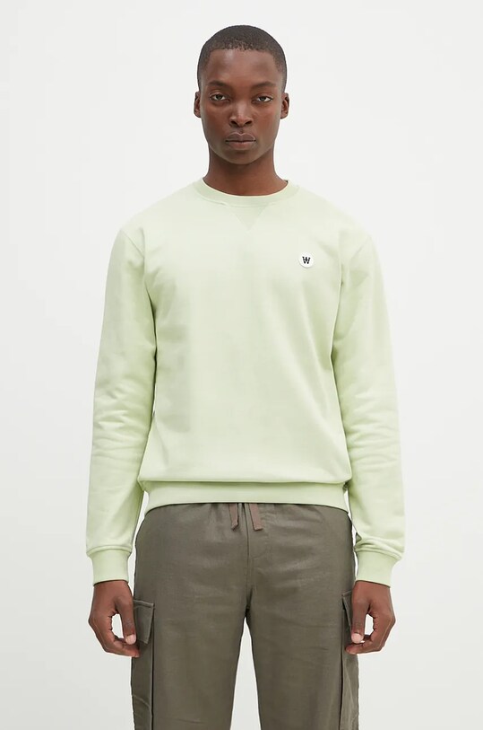 Wood Wood cotton sweatshirt Tye Double A plain green 10915601.2424