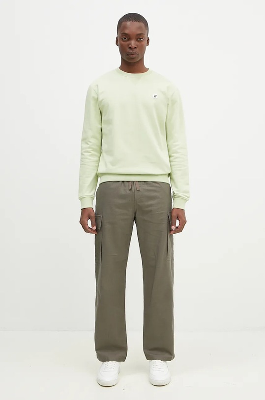 Wood Wood cotton sweatshirt Tye Double A green 10915601.2424