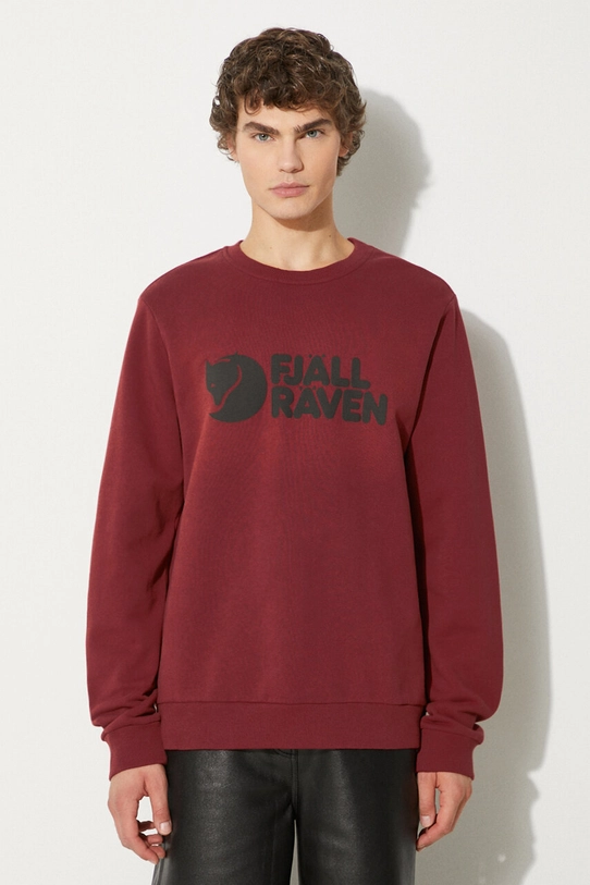 Fjallraven felpa in cotone Logo Sweater all'aperto rosso F84142