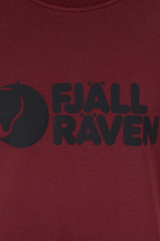 Fjallraven bluza bawełniana Logo Sweater czerwony F84142
