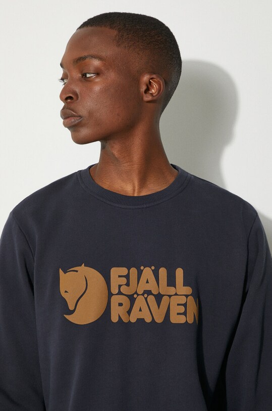 Bavlnená mikina Fjallraven Logo Sweater F84142 tmavomodrá