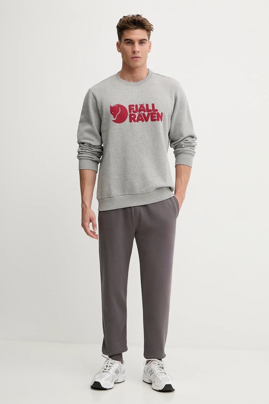 Fjallraven bluza bawełniana Logo Sweater F84142 szary AA00