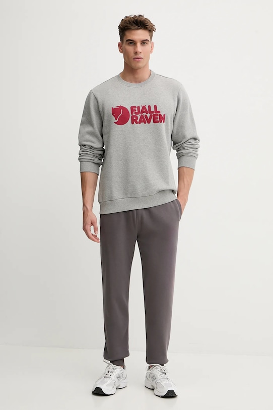 Fjallraven bluza bawełniana Logo Sweater F84142 szary AA00