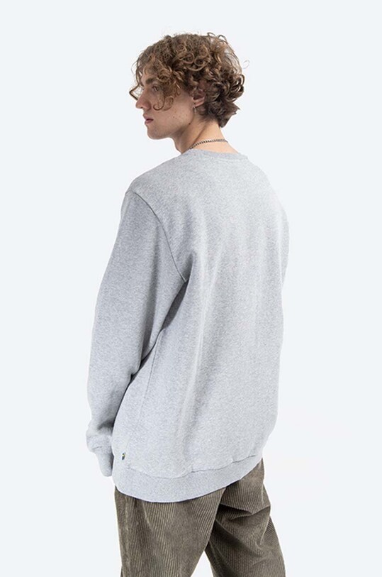 Odzież Fjallraven bluza bawełniana Logo Sweater F84142 szary