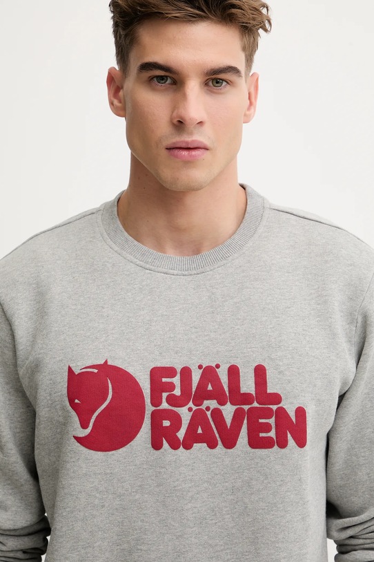 Fjallraven bluza bawełniana Logo Sweater szary F84142