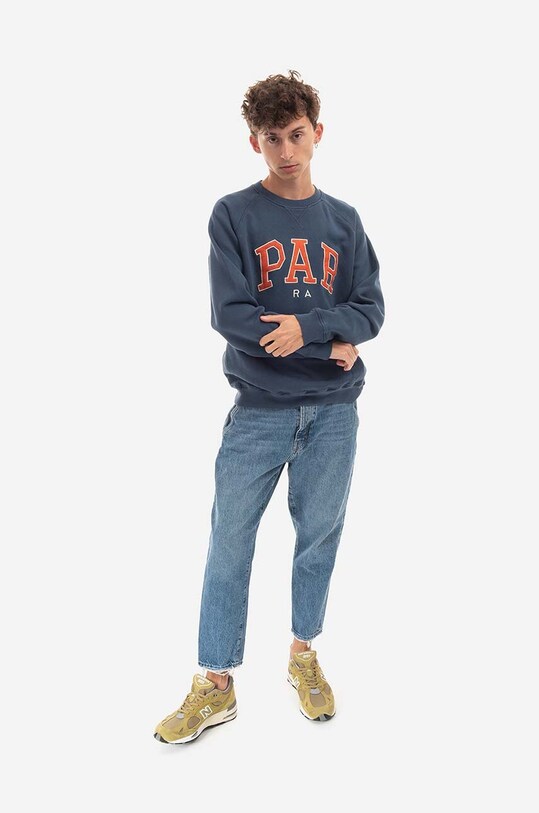 Clothing by Parra cotton sweatshirt 48315 blue