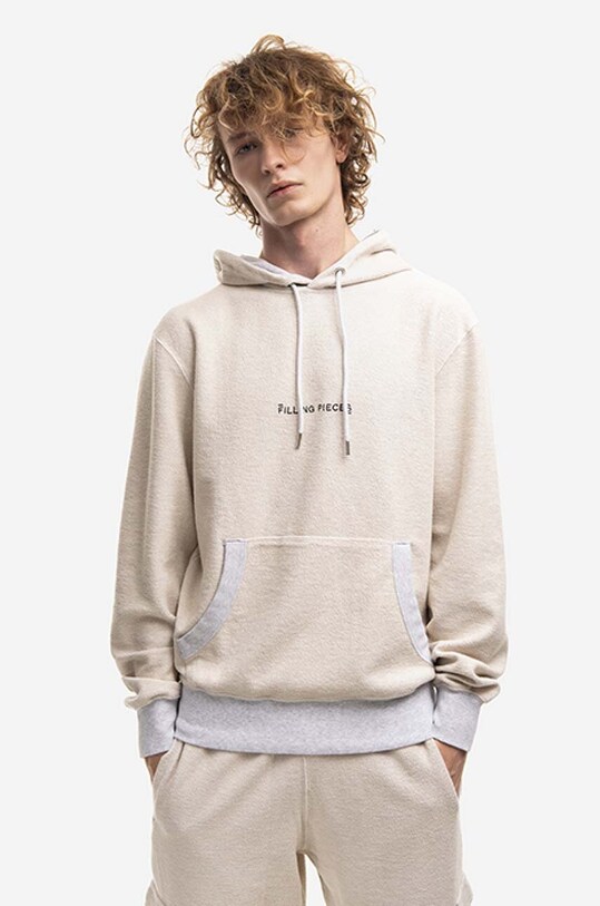 Filling Pieces hanorac de bumbac Reverse uni bej 80621231695