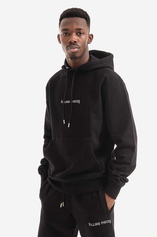 Filling Pieces cotton sweatshirt Signature Hoodie applique black 80677931861