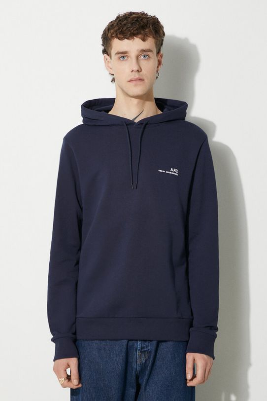 A.P.C. cotton sweatshirt Hoodie Item cotton navy COEAS.H27672