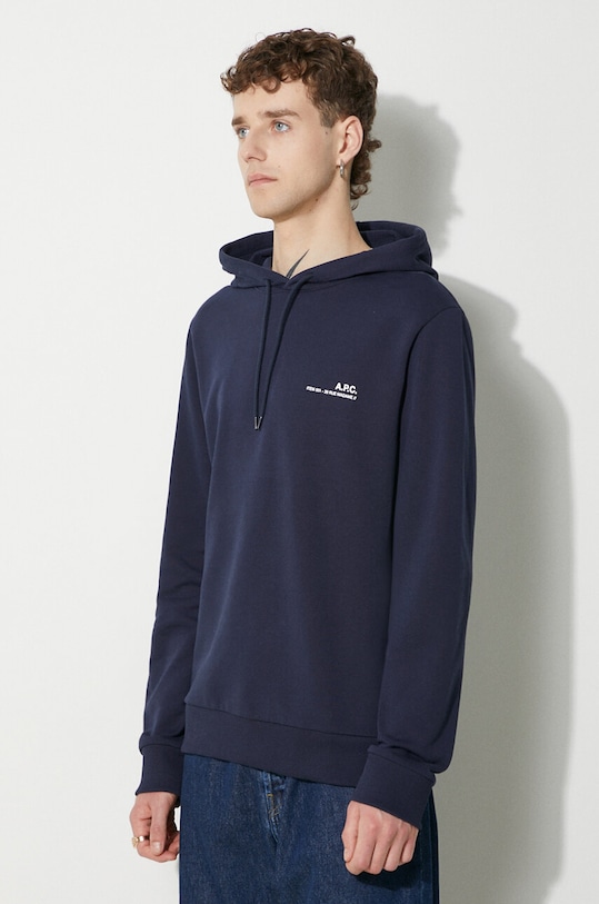 Clothing A.P.C. cotton sweatshirt Hoodie Item COEAS.H27672 navy