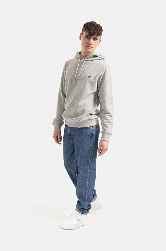 Хлопковая кофта A.P.C. Hoodie Item COEAS.H27672 серый AA00