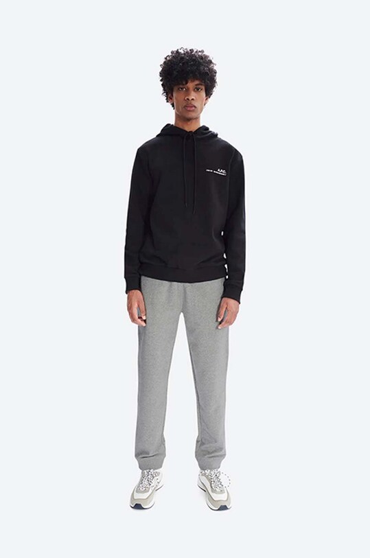 Бавовняна кофта A.P.C. Hoodie Item COEAS.H27672 чорний AA00