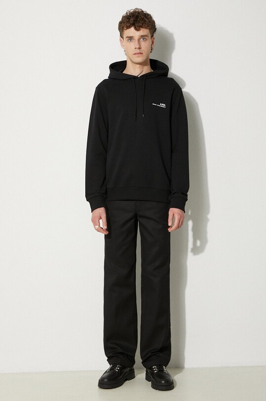 A.P.C. hanorac de bumbac Hoodie Item COEAS.H27672 negru AA00