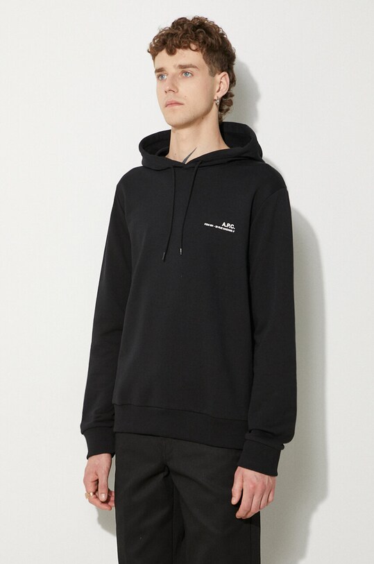 A.P.C. hanorac de bumbac Hoodie Item negru COEAS.H27672
