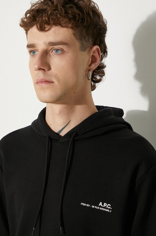 A.P.C. hanorac de bumbac Hoodie Item COEAS.H27672 negru