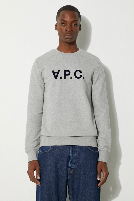 Βαμβακερή μπλούζα A.P.C. Sweat Vpc εφαρμογή γκρί COECQ.H27378