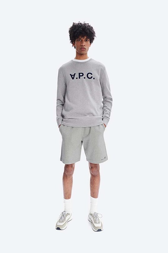A.P.C. hanorac de bumbac Sweat Vpc COECQ.H27378 gri AA00