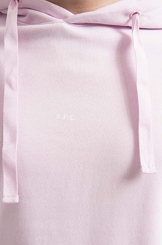 Бавовняна кофта A.P.C. Hoodie Larry COEIP.H27622 рожевий