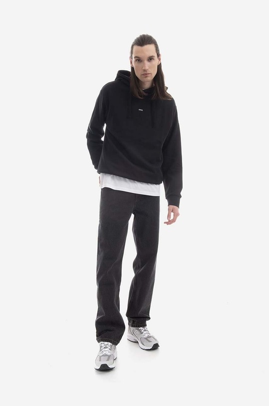 A.P.C. bluza bawełniana A.P.C. Hoodie Larry COEIP.H27622 czarny AA00