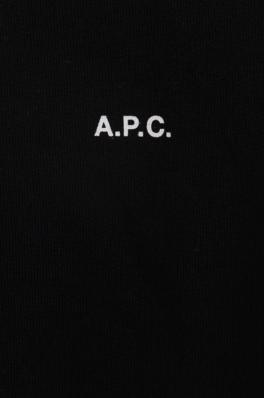 A.P.C. bluza bawełniana A.P.C. Hoodie Larry czarny COEIP.H27622