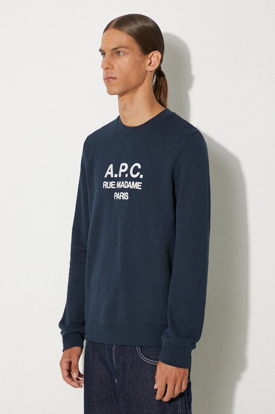 A.P.C. cotton sweatshirt Sweat Rufus COEZD.H27500 navy