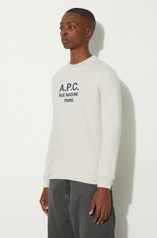 A.P.C. bluza bawełniana Rufus szary COEZD.H27500