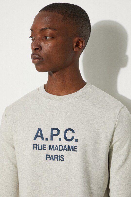 A.P.C. cotton sweatshirt Sweat Rufus COEZD.H27500 gray