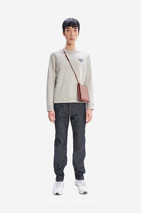 Бавовняна кофта A.P.C. Sweat Rider COEZD.H27699 сірий AA00