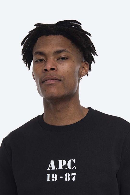 A.P.C. cotton sweatshirt Sweat Gaby black COECQ.H27609