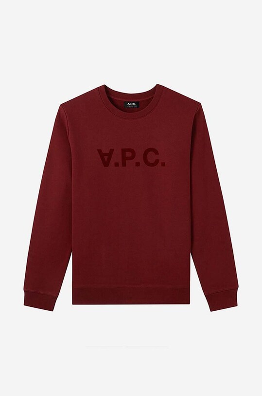 Хлопковая кофта A.P.C. Sweat бордо COFAX.H27378