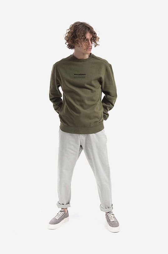 Maharishi cotton sweatshirt 7011.OLIVE green AA00