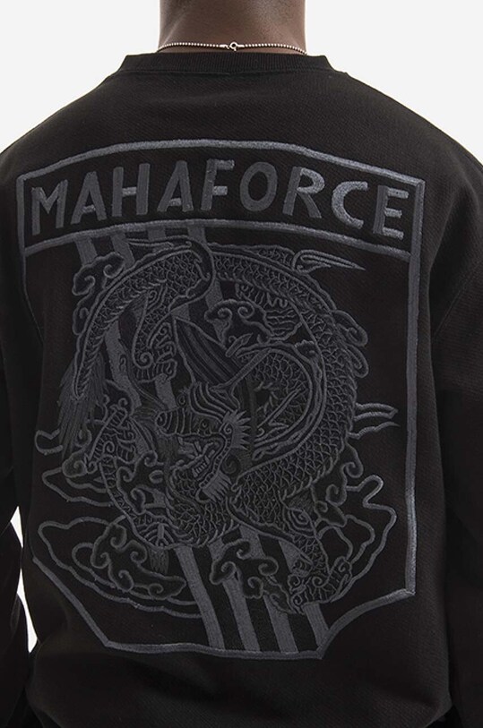 Maharishi hanorac de bumbac negru 8075.BLACK